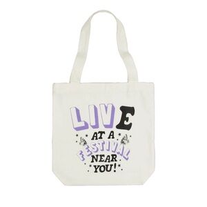 Live At A Festival Near You Tote Bag White